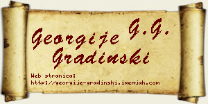 Georgije Gradinski vizit kartica